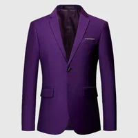 New listing luxury men's blazer large size 6XL Slim solid color jacket, fashion business banquet wedding dress jacket S-6XL 1