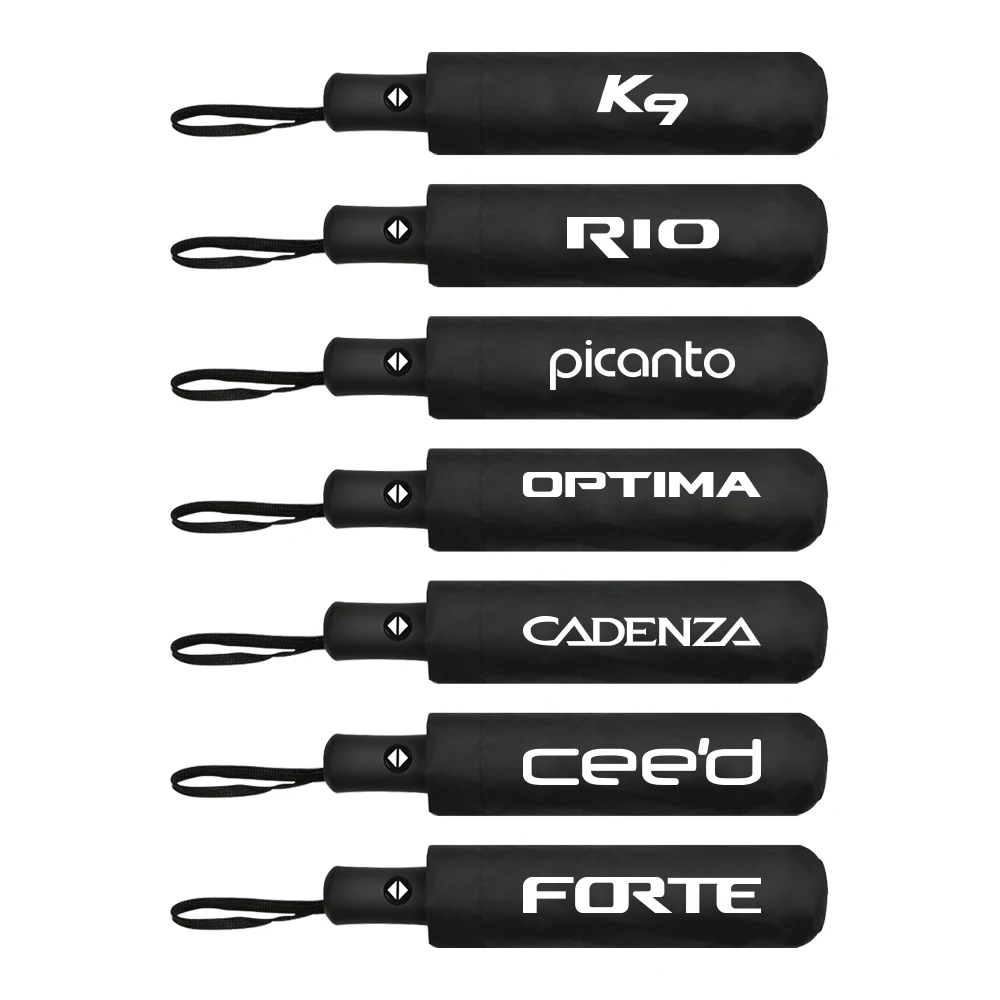 Car Automatic Folding Umbrella for Kia Rio Optima Picanto Ceed Forte Cadenza Motorcycle Waterproof Parasol Auto Accessories