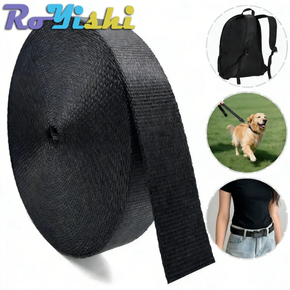 5 Yards 10-50mm Nylon Webbing Tape Backpack Strap Pet Collar Safety Belt Ribbon Band Bag Clothing DIY Sewing Accessories