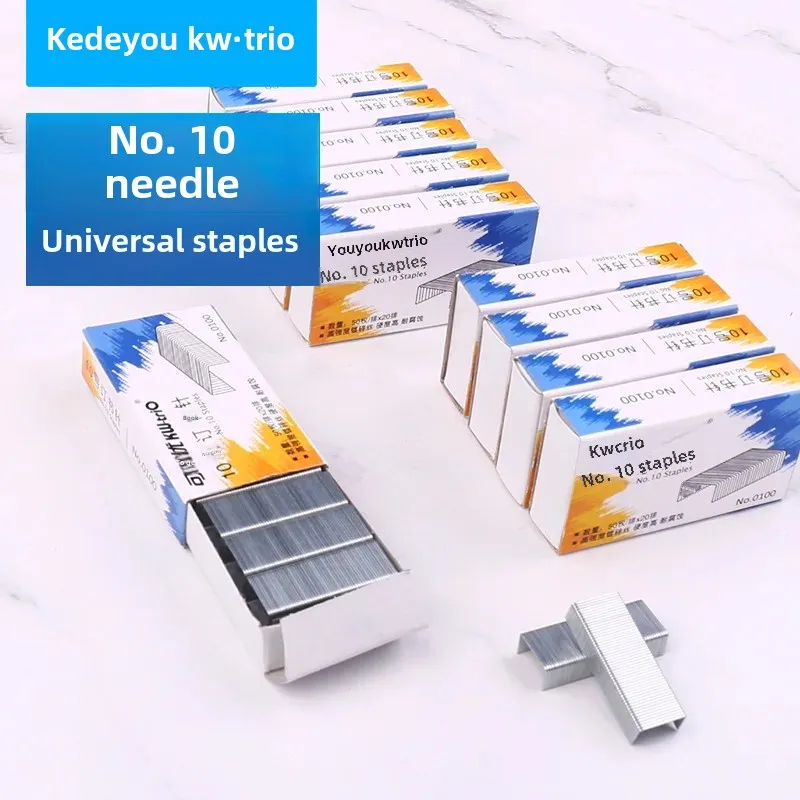 Kedeo High Strength Rust-Resistant Stapler Staples 10-Pack Zinc-Plated Stronghold Fastening Nails Bookbinding Supplies