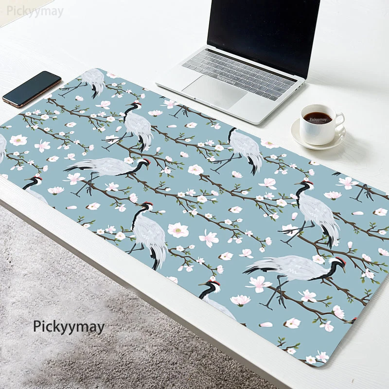 100X50 Art Mouse Pad Company Large Pc Computer Mousepad Xxl Japan Crane Table Surface Mause Desktop Carpet Keyboard Desk Mat