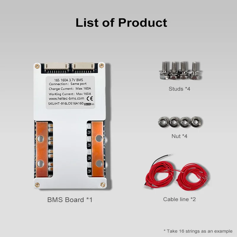 10S-16S 36V BMS 48V 60V 12S 13S 14S 80A 100A 120A 160A bms 3.7V Ternary lithium
