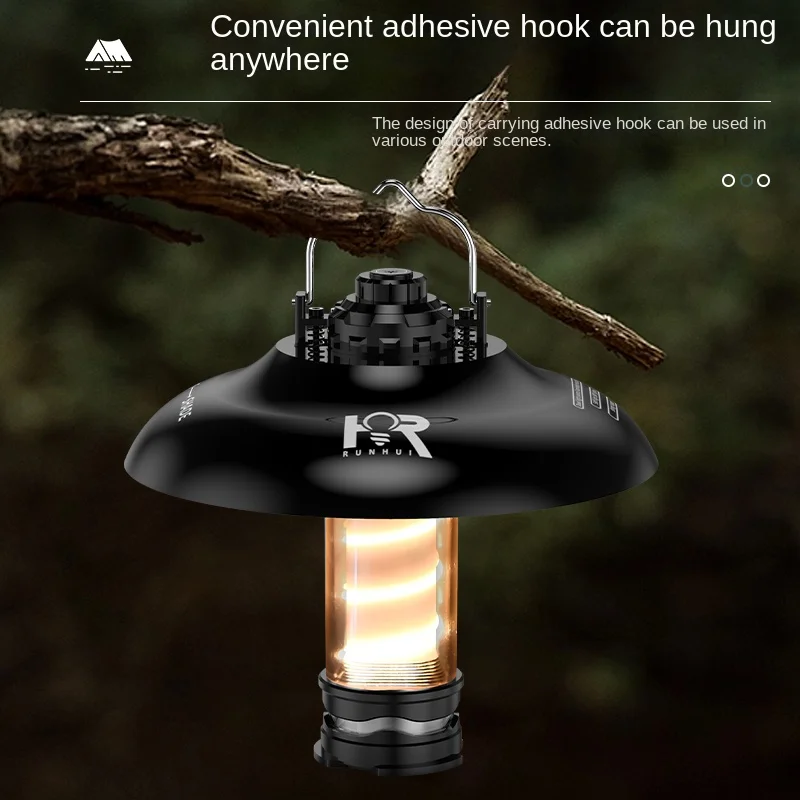 Camping Light Portable Tent Lantern USB Charging Outdoor Camping Emergency Flashlight Hiking for CARGO