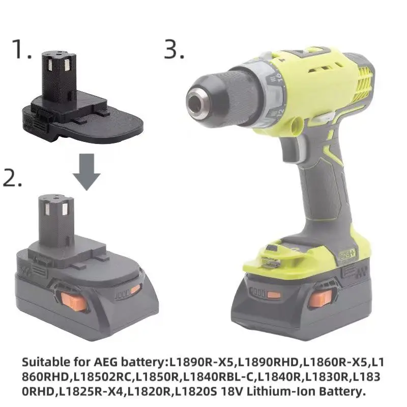 L1890r X5 Aeg Power Tools Batteries Battery Adapter For Ridgid AEG