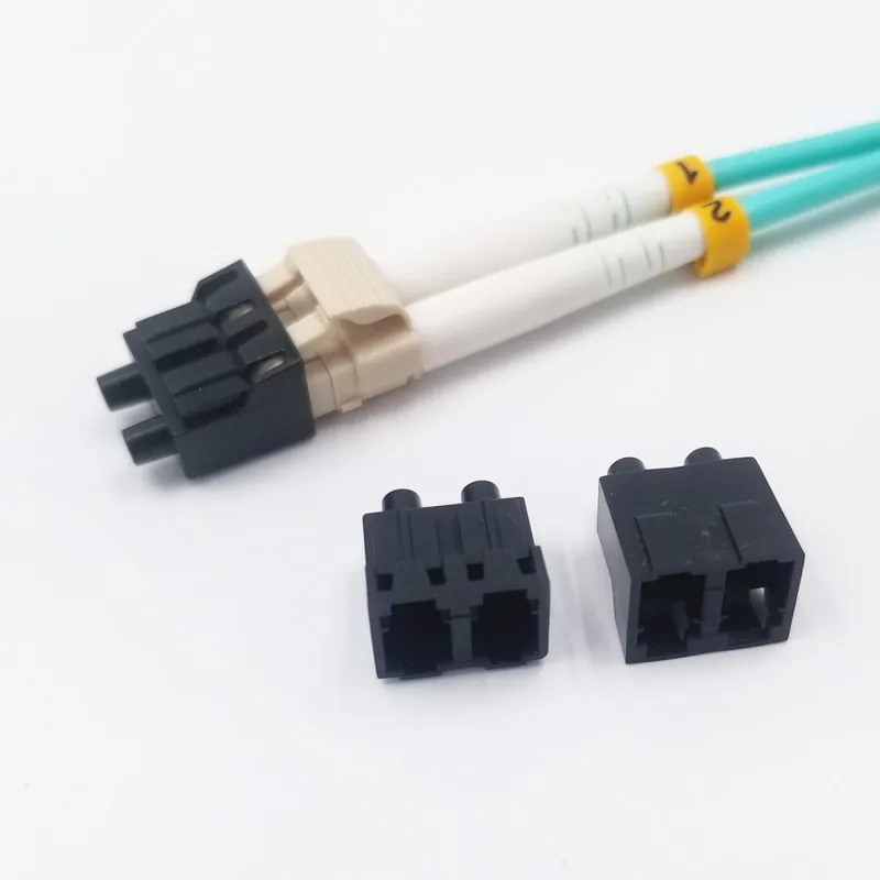 LC Duplex Fiber Optic Tool Dust Cover Connector Dust Protective Cap Optical Patch Cord Cable 50 Pcs 100Pcs fiber optic adapter