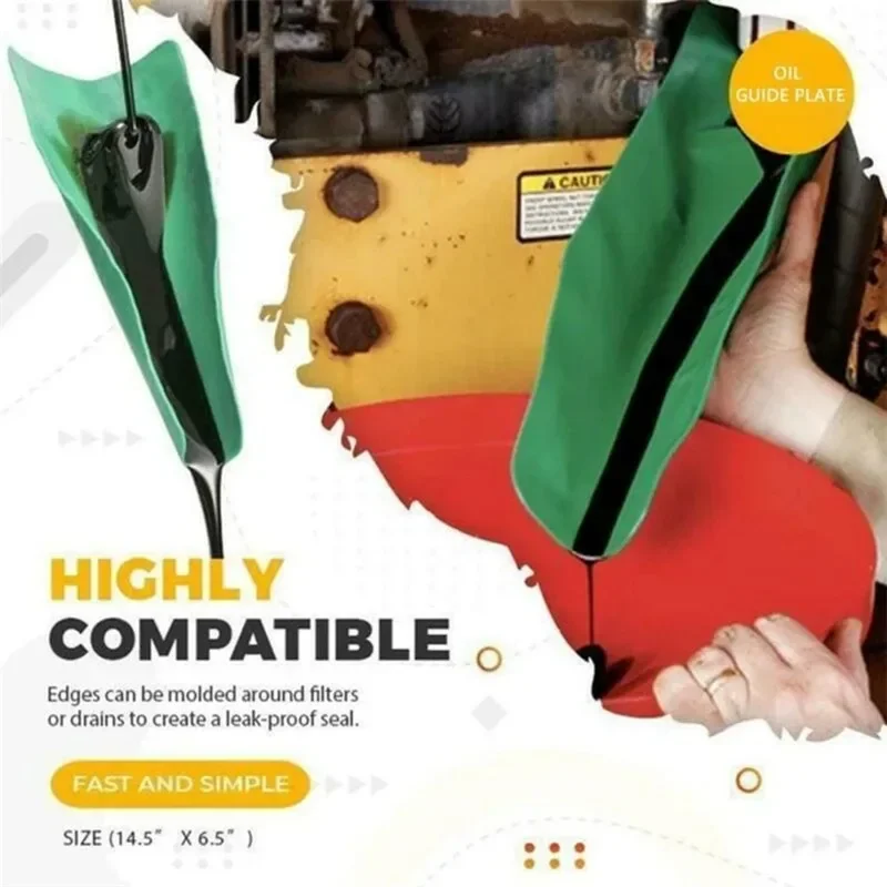 Draining Tool Flexible Foldable Car Funnel Oil Guide Plate Motorcycle Auto Engine Oil Gasoline Filling Tools Accessories
