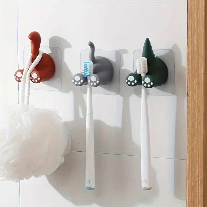 1PC-Cute Toothbrush Holders Wall Mounted Storage Rack