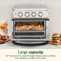 Air Fryer + Convection Toaster Oven, 8-1 Oven with Bake, Grill, Broil & Warm Options, Stainless Steel, TOA-70 2