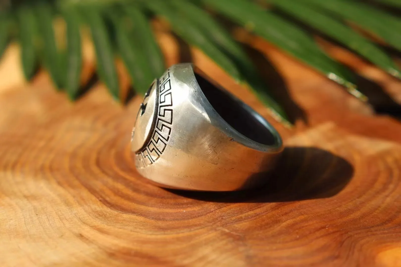 Adornos de anillo de gladiador romano antiguo de plata S925