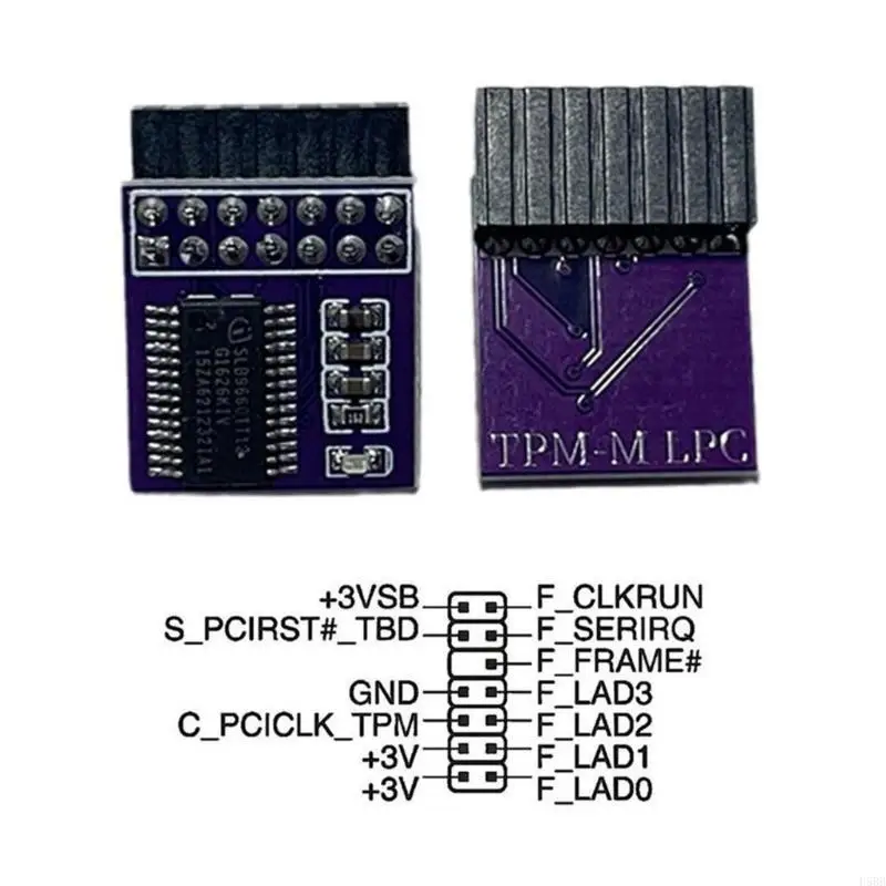 【Daily Deals】 D5BB Secure TPM 2.0 14Pin Encryption Security Module Board for LPC 14pin