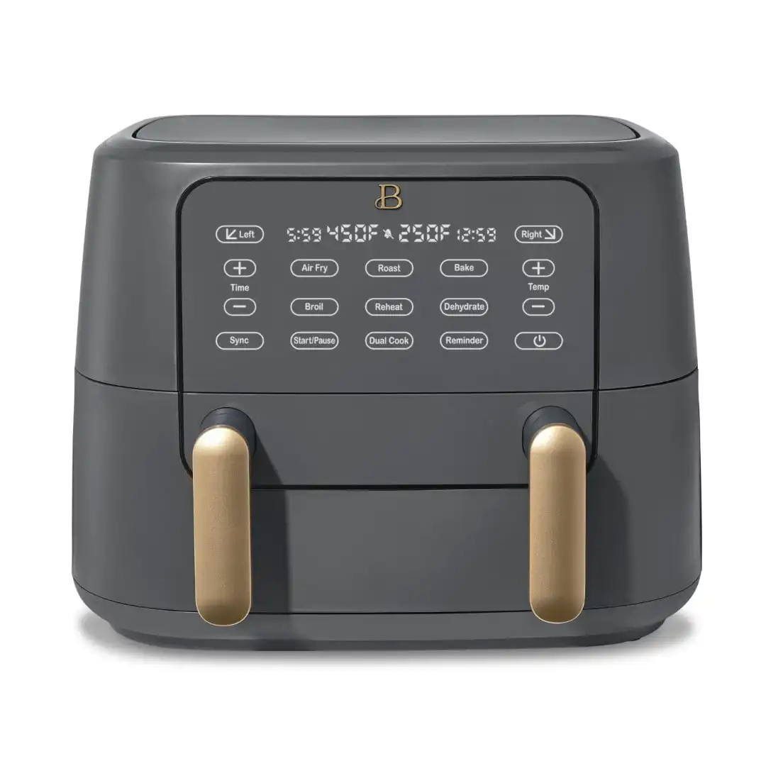  Beautiful 9QT TriZone Air Fryer, by Drew Barrymore (Black  Sesame) : Home & Kitchen