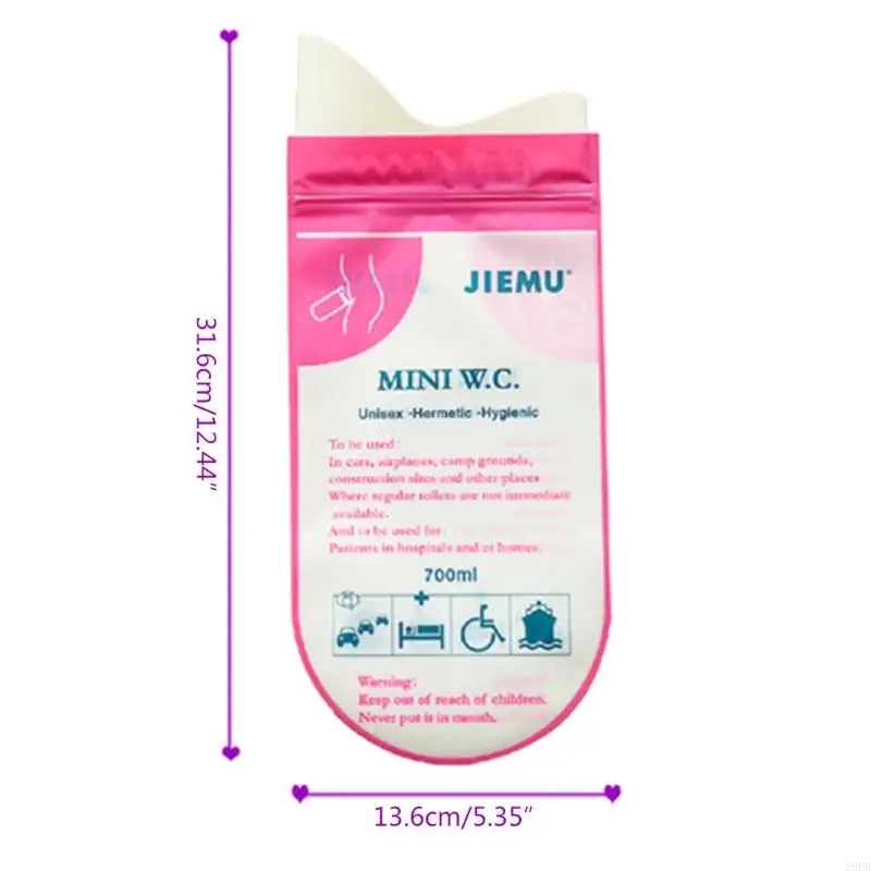 28ED 4 Pcs Emergency Urinal Bag Disposable Urine Bag for Men and Women Portable Pee for Travel Brief Relief