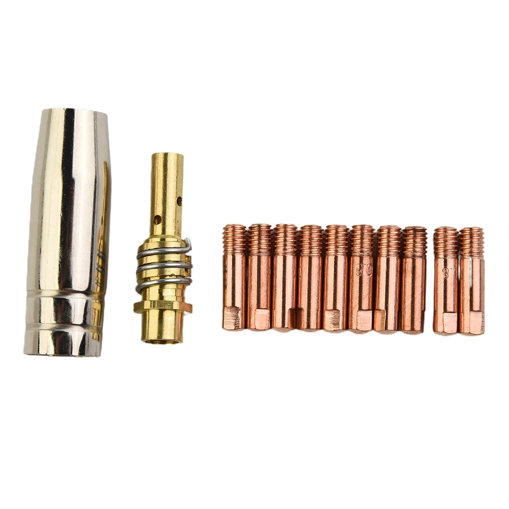 

Newest Protable Reliable Useful High Quality Welding Accessories Gas M6 0.8x25mm 12pcs/Set 15AK Contact MB Nozzle