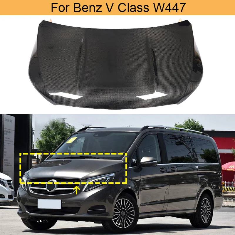 

Car Front Engine Hood Cover for Mercedes-Benz V Class W447 Vito Ordinary Edition 2015-2019 Front Hood Bonnet Cover Dry Carbon