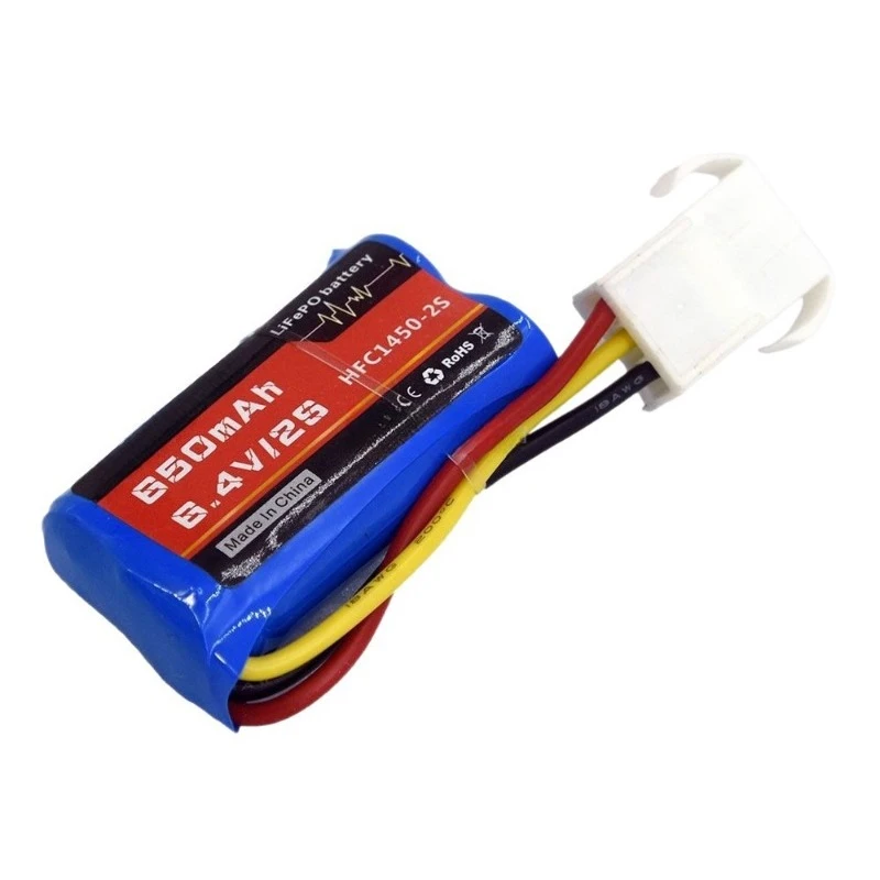 LiFePO 6.4V 650mAh batteri til RC-båd - 2S EL4.5-3P
