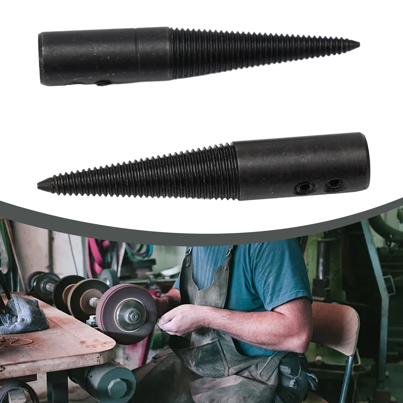 2pcs/Set 8mm Polishing Spindle Left Right Pigtail Tapered Nose ing Wheels Abrasive Tools Connector Grinding Rod