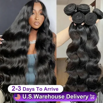 16A Body Wave Bundles Human Hair Brazilian Virgin Weave Hair 14A 30 40 Inch Unprocessed Remy Raw Hair Bundles Extensions Deals 1