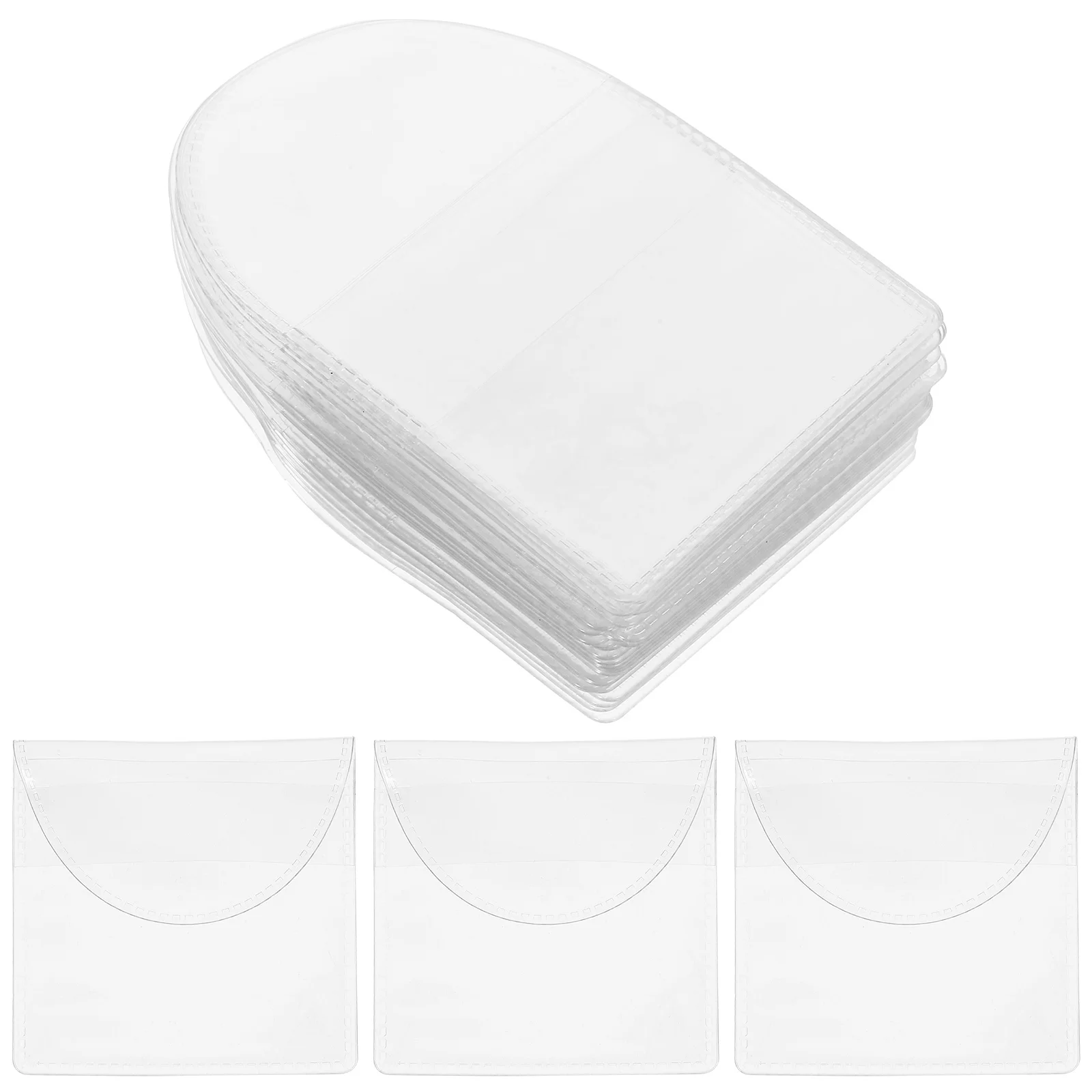 

40 Pcs Collection Bag Transparent PVC Badge Coin Storage Pieces Currency Pouches Money Bags Collectors