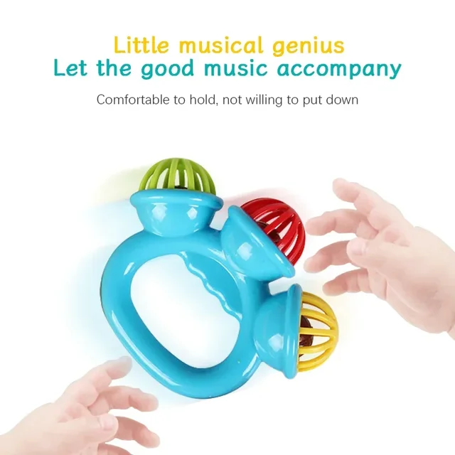 1/4 pièces nouveau-né main hochet balle bébé jouets saisir main cloche jouets sensoriels enfants matériaux de sécurité jouets pour bébé enfants meilleur cadeau 4