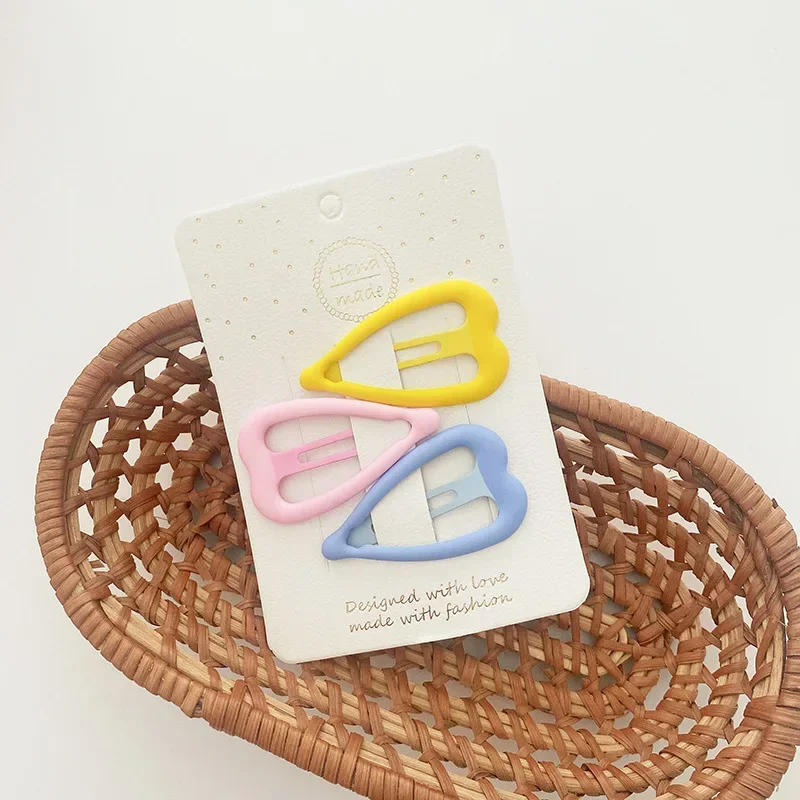Candy Colors Hair Clips For Girls Women Simple Basic Sweet Hairpins Painted Colorful Matte Hair Accessories