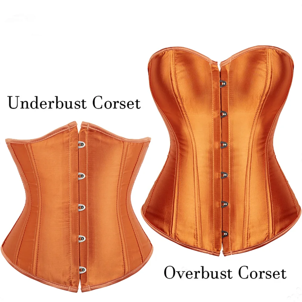 Corset Bustier Top For Women Satin Lace Up