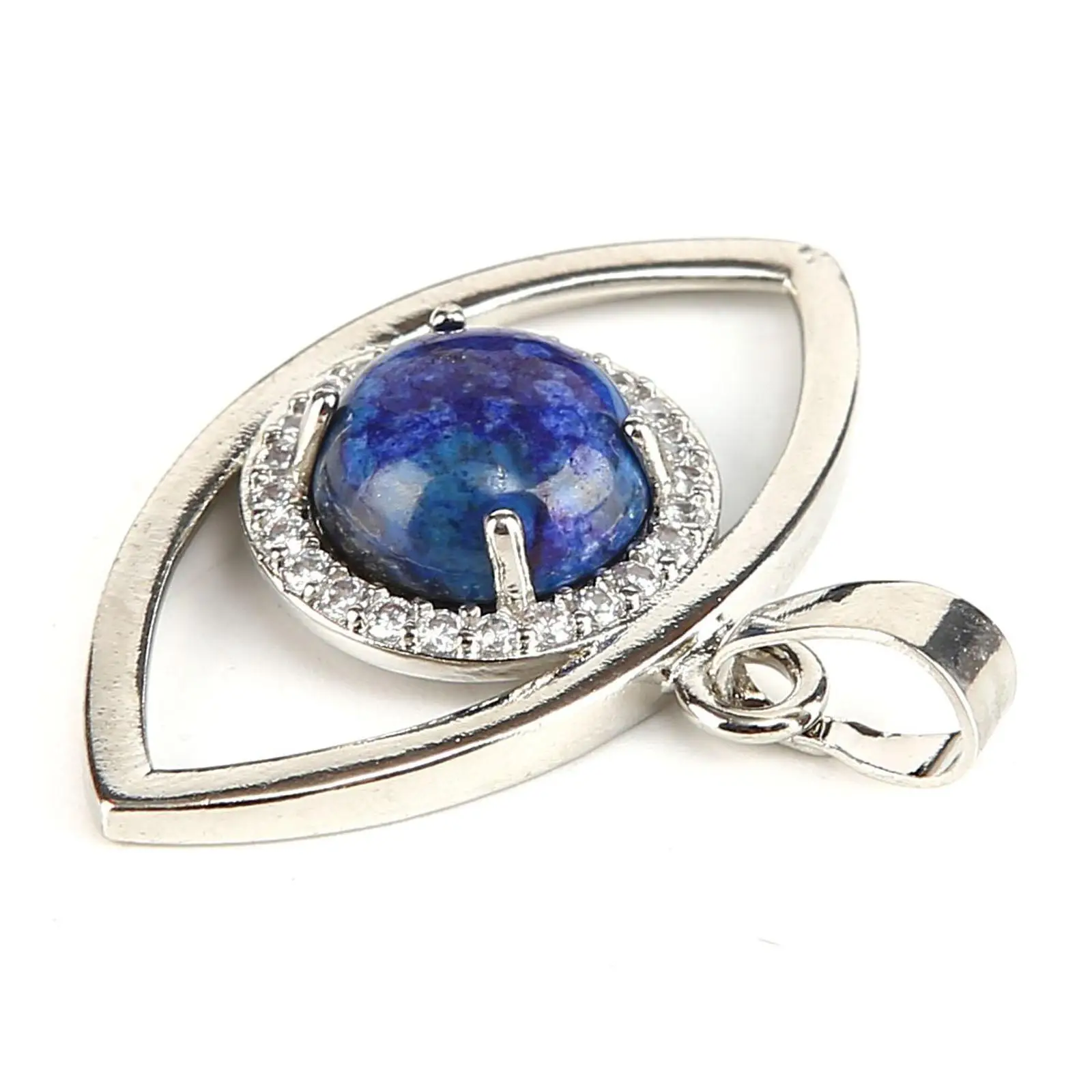 Eye of Horus Necklace Pendant Blue Gem Protection Amulet Jewelry for Egyptian Style Lovers