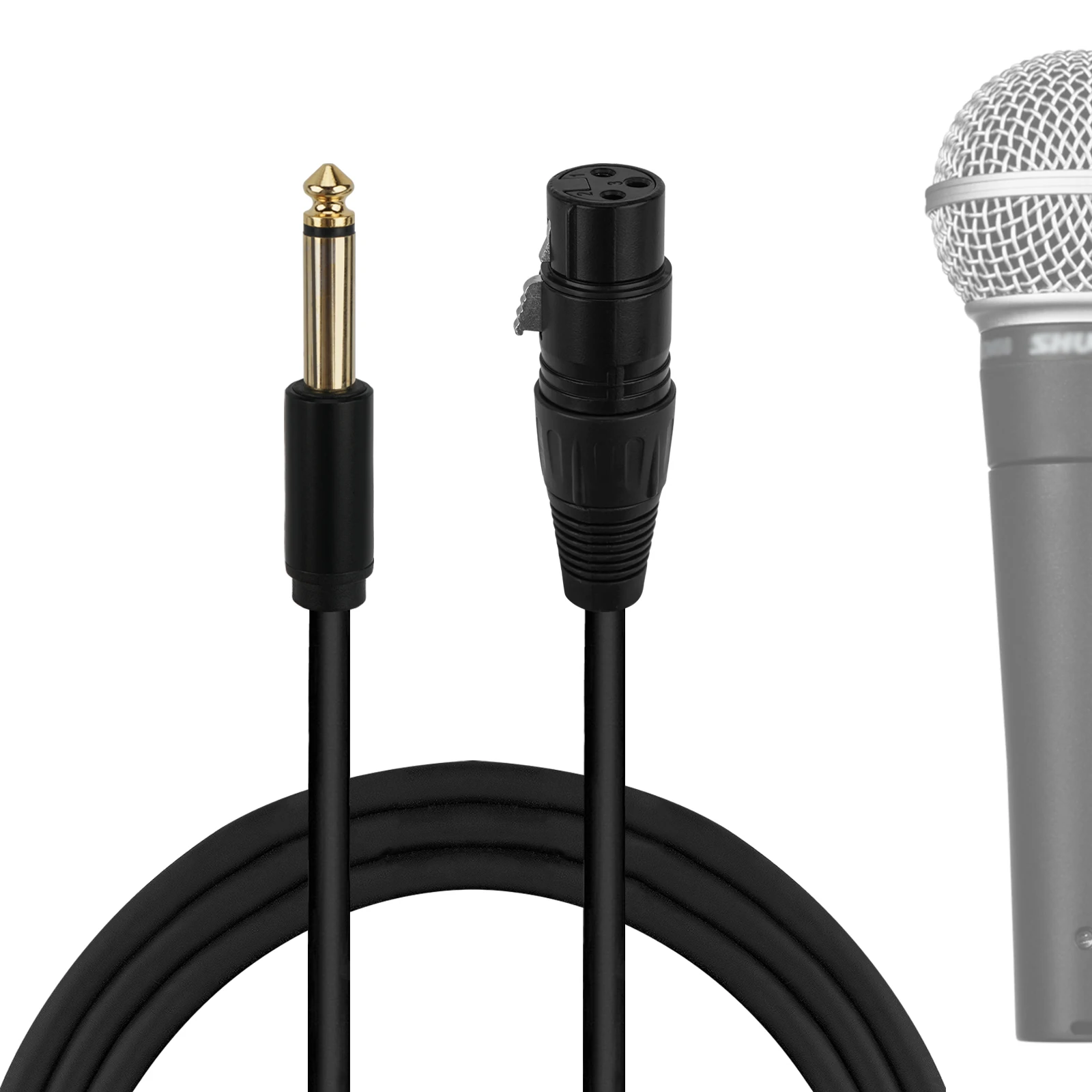 Geekria Per Creator Cavo Microfono Femmina Da 6.35Mm (1/4 Pollici) A Xlr 6.6 Piedi/200 Cm, Compatibile Con Shure Sm58, Sm57, Sm48