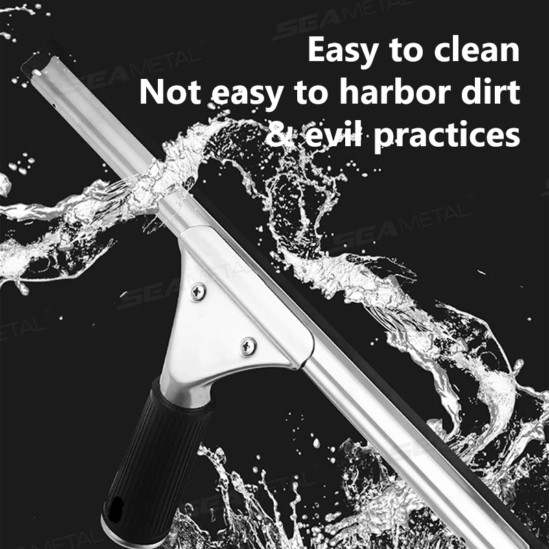 SEAMETAL Car Glass Cleaning Scraper Auto Window Water Wiper Glass Squeegee 25/35/40cm Rubber Blade for Car Home Cleaning Tools