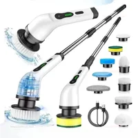2026 new 9 in 1 Electric Spin Scrubber Cordless Waterproof Cleaning Brush For Tub Tile Floor