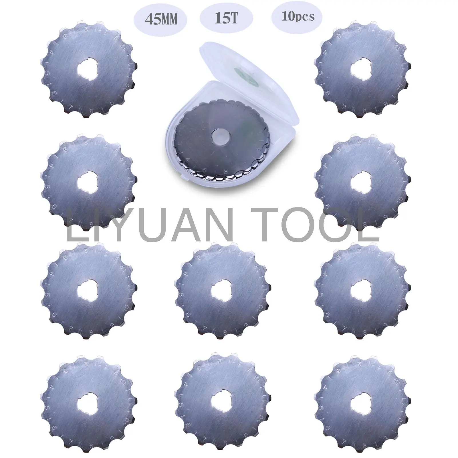 45mm Rotary Cutter Thin Skip Blade Edging Tool for Fleece Blankets 10