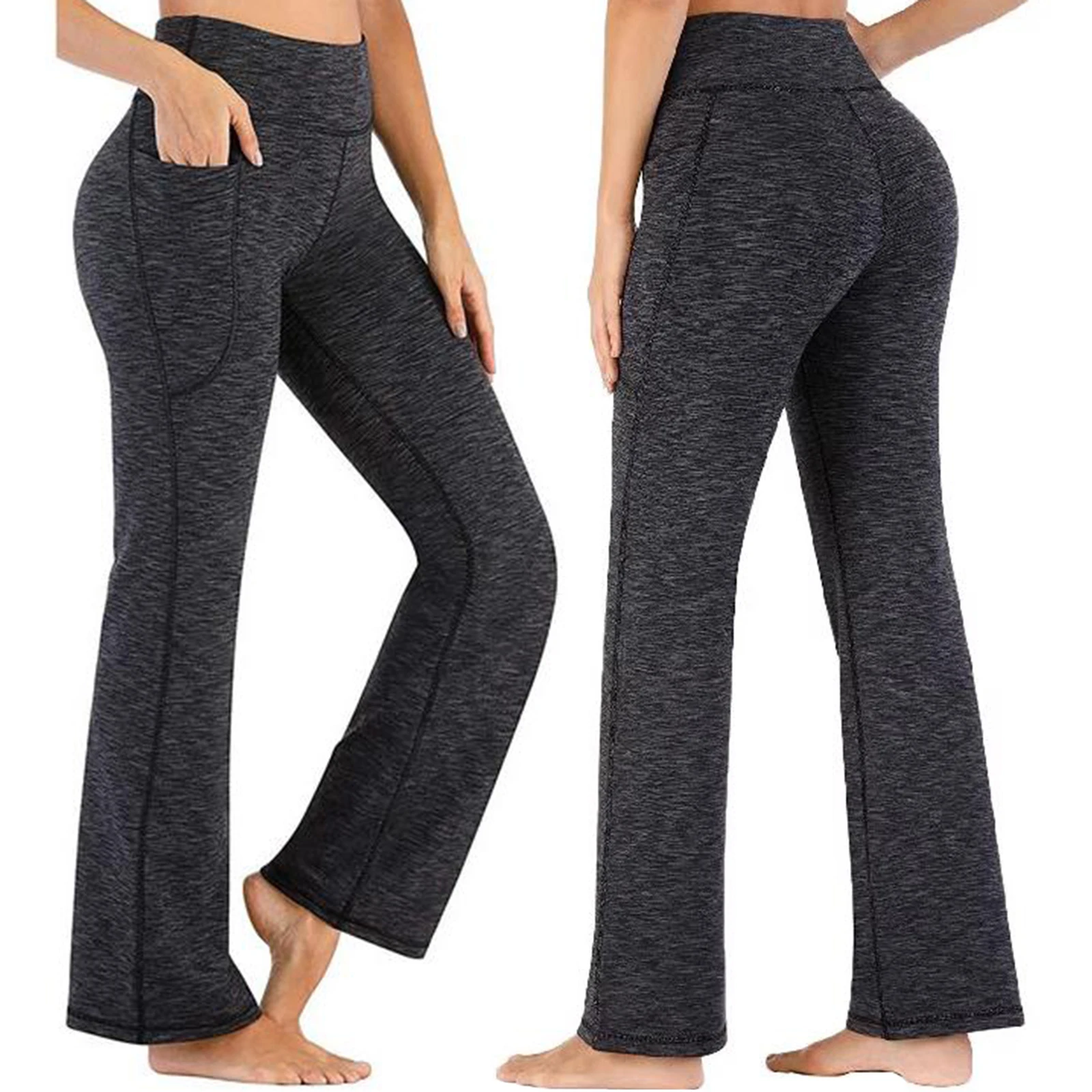 Women Workout Long Pants Fitness Workout Pants Fitness Sport Quick-Dry Yoga High Waist Flare Stretch Running Activewear