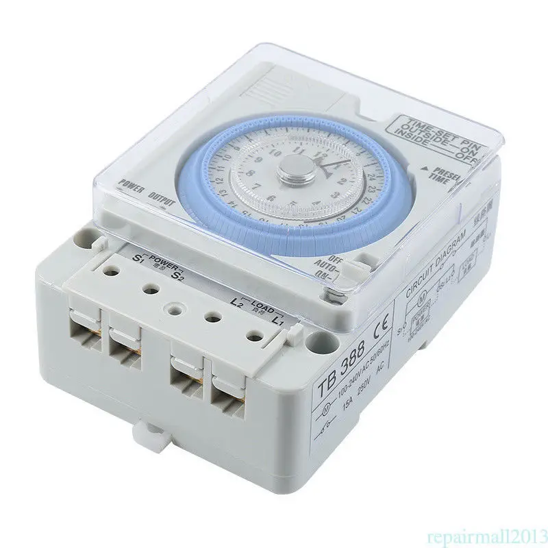 

New TB-388 Rectangle 15 minutes / 96 times Switch Timer Without Battery