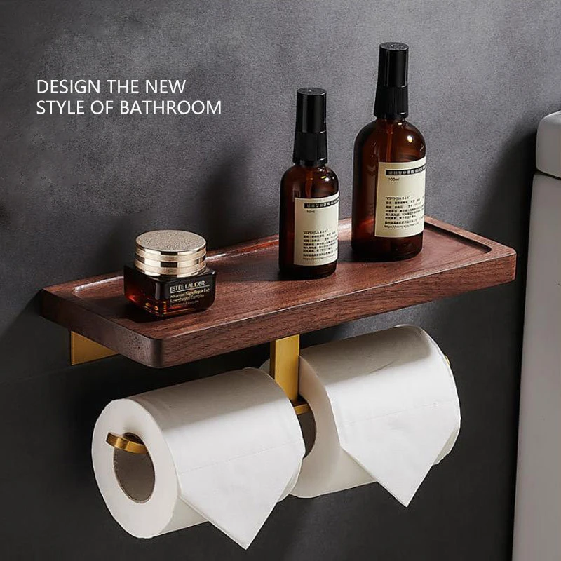 Walnut Tissue Holder Wood Toilet Paper Holder Paper Towel Holders Wall  Shelf Napkin Holders Paper Roll Holder Paper Towel Rack - AliExpress