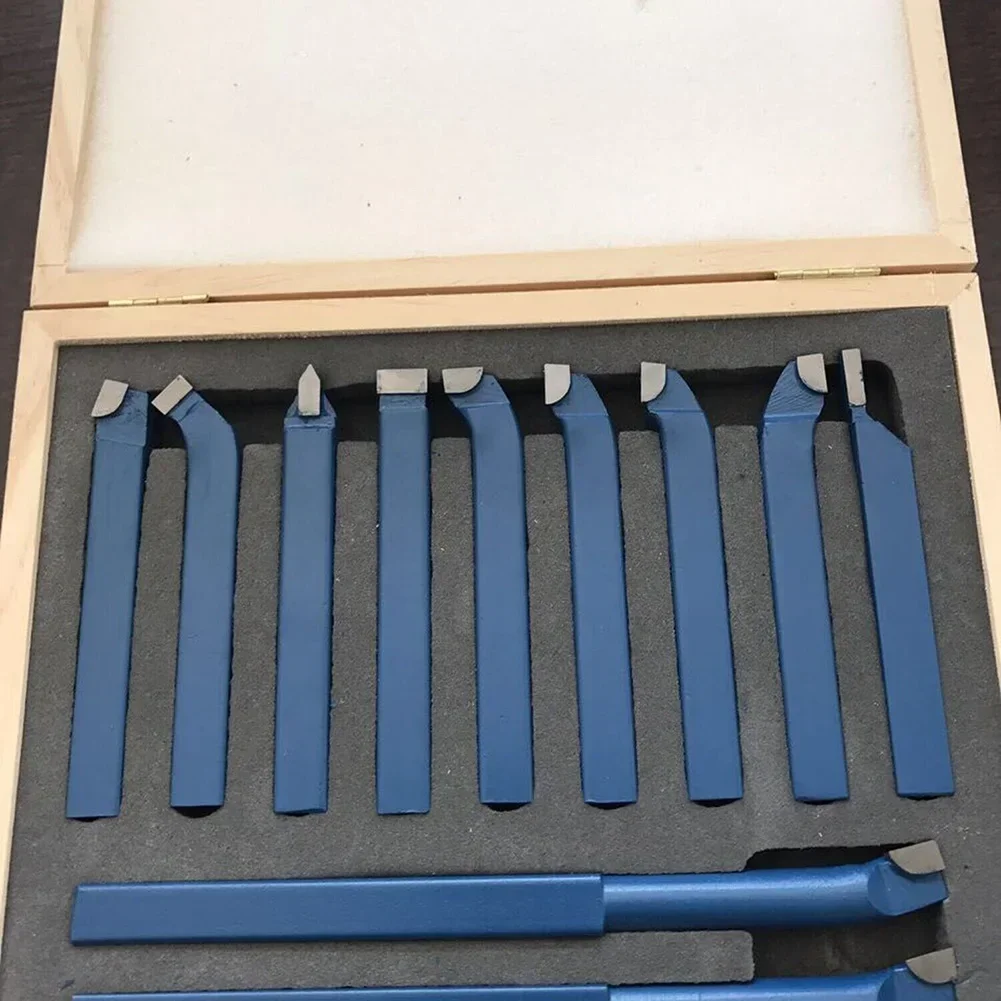 Lathe Tools Tip Milling Cutter External Turning Tools Outer Circles Planers 1 Set 10mm/12mm 11PCS Bit