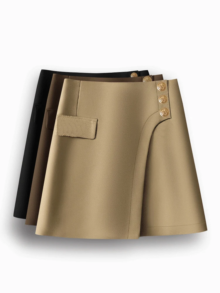

Golf New Arrival Skirt Autumn Irregular Suit Material Anti-glare Women's Western Style High Waist Slimming