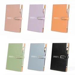 Carnet de croquis planificateur A5, planificateur une Page, calendrier A6, carnet de journal intime de la semaine, papeterie scolaire et de bureau, 2022 