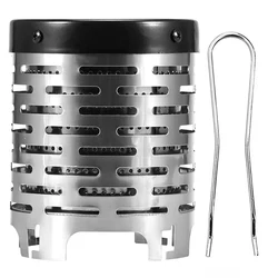 Compact Stainless Steel Portable Gas Heater and Warmer (Black)