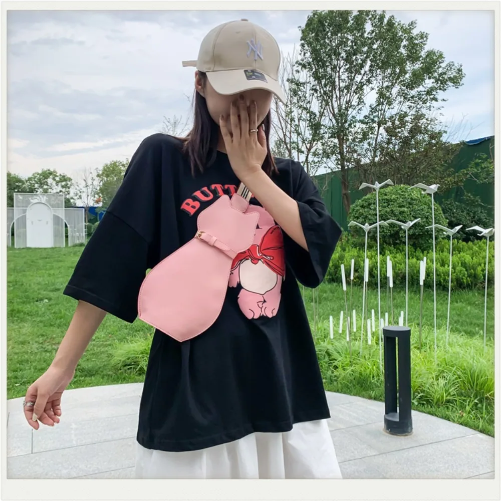 

PU Zipper Dog Shaped Crossbody Bag Durable Waterproof Large Capacity Crossbody Bag Wear Resistant PU Leather Cartoon Handbag