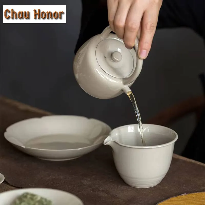 200ml Japanese Plant Ash Glaze Fair Cup Ceramic Household Tea Dispenser Uniform Cup Teasea Coarse Tea Ceremony Customized Gift