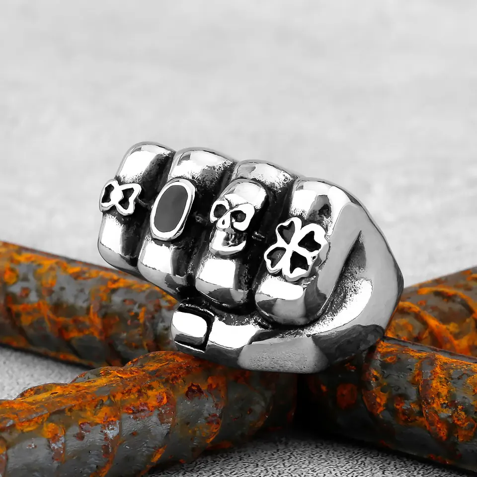 Bague de sécurité satanique en acier inoxydable pour homme, crâne, animaux,  gothique, punk, vintage, steampunk, viking, hip hop, moto, motard, bijoux -  AliExpress, image size:960x960