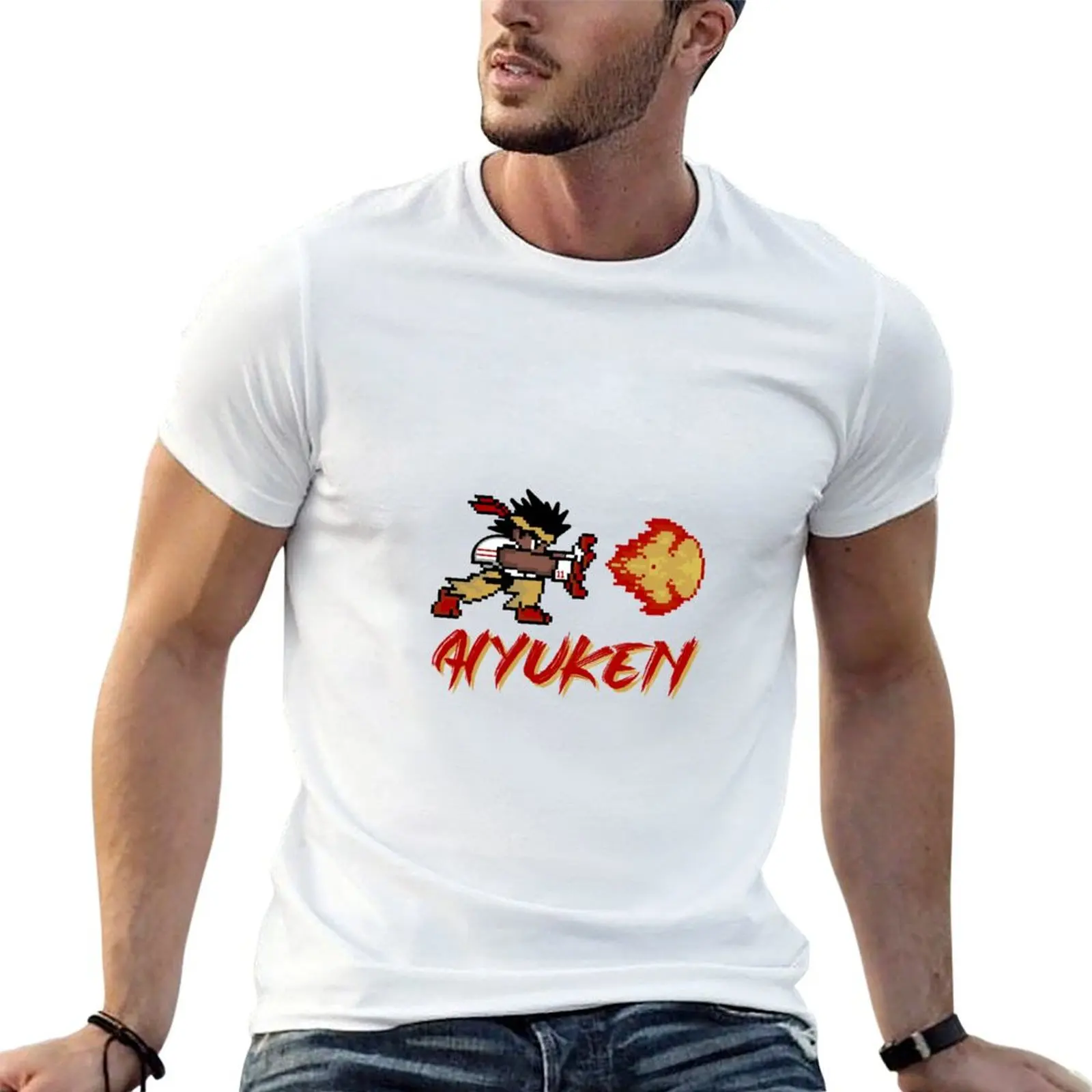 

Aiyuken! T-shirt korean fashion for a boy plus sizes black t shirts for men
