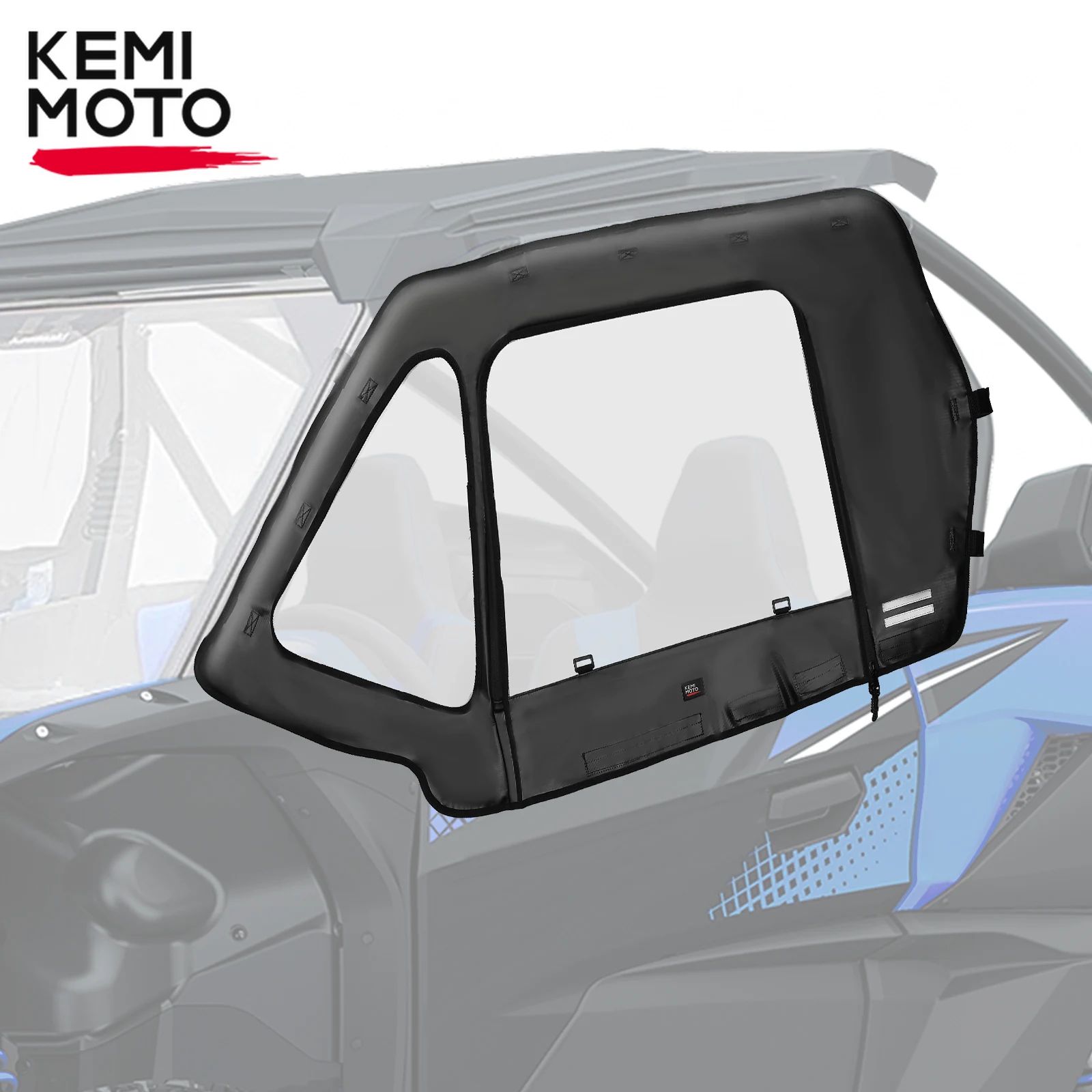 

KEMIMOTO UTV Soft Side Upper Doors Set Compatible with Kawasaki Teryx KRX 1000 2020-2024 99994-1298 Door Cab Enclosure Kit