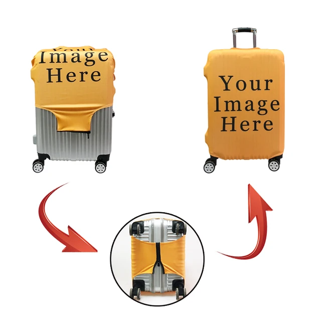 Personalizza la tua immagine/nome/Logo custodia per bagagli accessori da viaggio valigia elastica coperture protettive custodia antipolvere 4