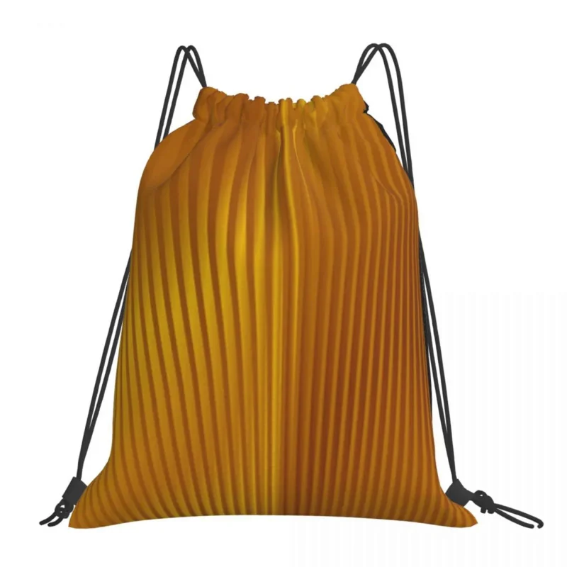 

Golden Art Deco Pattern Backpacks Fashion Portable Drawstring Bags Drawstring Bundle Pocket Shoes Bag Book Bags For Man Woman