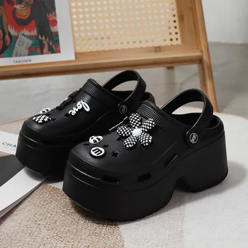 Women Chunky Platform Sandals Summer Garden Shoes Fashion Slippers Beach Non Slip High Quality Bathroom Bedroom Orginal Shoes 1