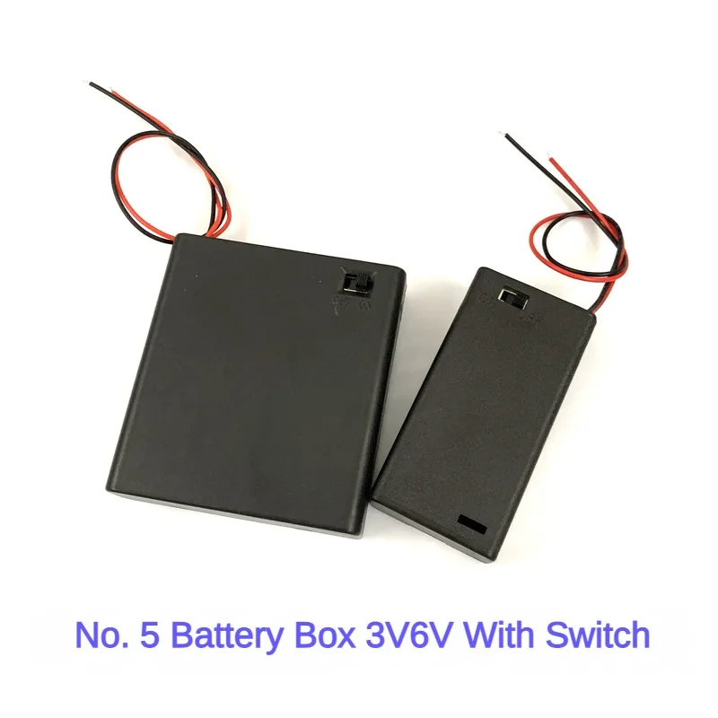 

3V-AA 6V-AAAA No.5 держатель аккумулятора, разъем для хранения, стандартная коробка с переключателем вкл/выкл, толстый кабель 1,5 в, пластиковая стандартная крышка