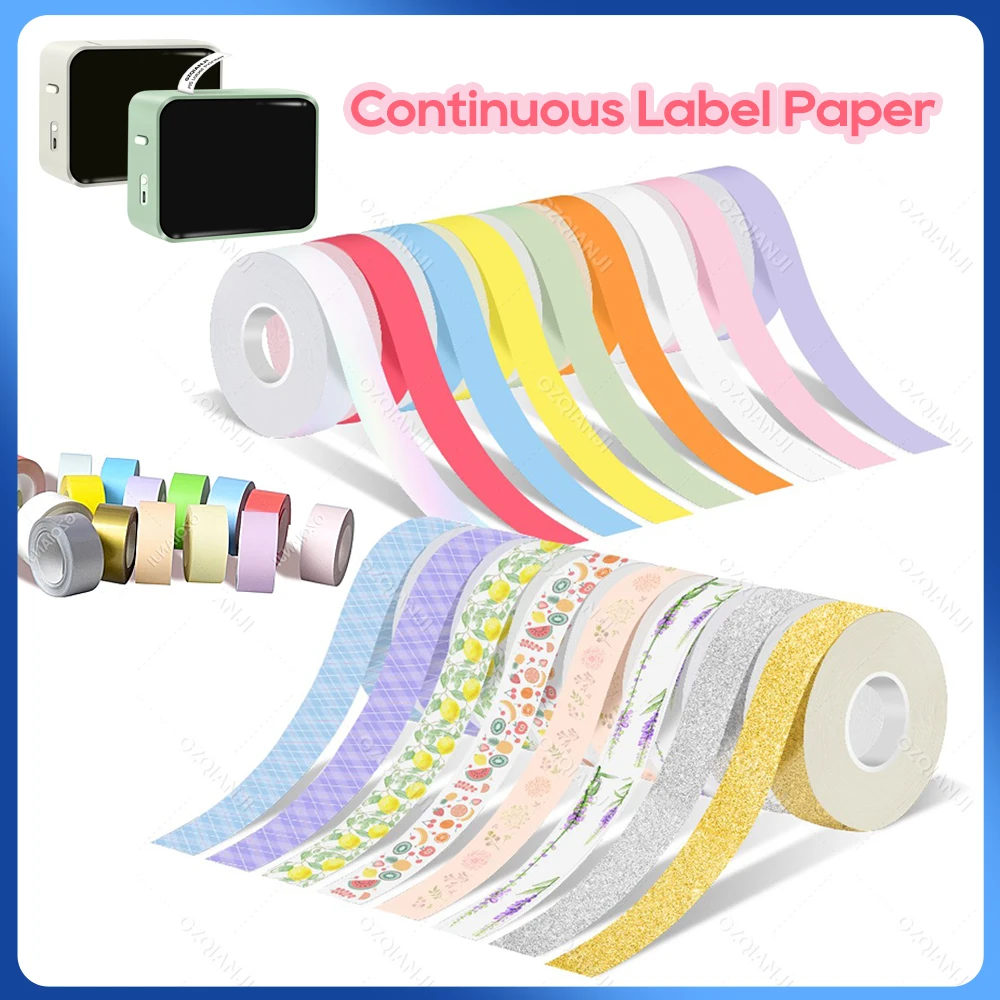 P15 Thermal Paper Rolls Continus Label Tape 15mm*4m Self Adhesive Label Sticker White Color for Marklife P15 Label Printer