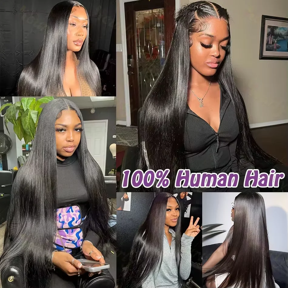 40 50 Inch Bone Straight Weave Human Hair Bundles Raw Hair Extensions Brazilian Natural Black 3 4 Bundle Deals Unprocessed 4