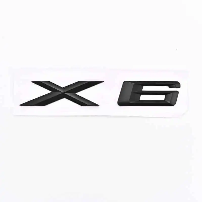 3D ABS 블랙 크롬 자동차 뒷 트렁크 엠블럼 배지 X6 E71 F16 E72 G06 스티커 레터링 액세서리