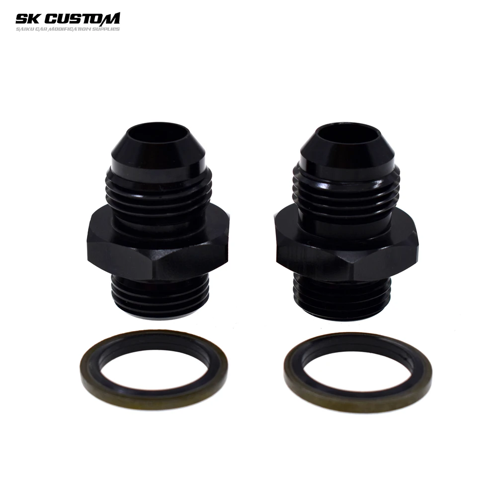 SK Universal Oil Pipe Connector for Car Modification, Hose End Fitting Aluminum Alloy Adapter M18 M20 AN8 AN10 Auto Parts